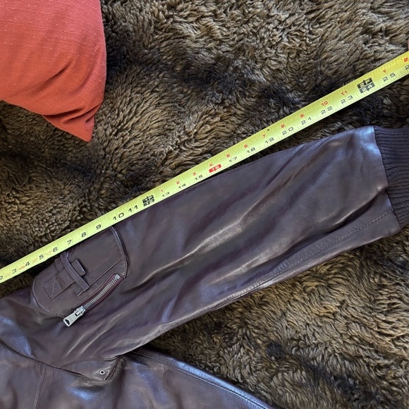 Wilsons Genuine Premium Leather D.Brown Bomber Jacket Men’s Small - Picture 7 of 11